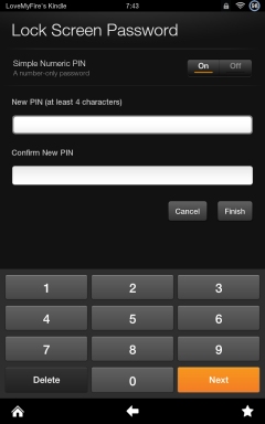 how to reset a password on kindle fire