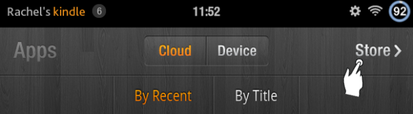 where is the settings icon on my kindle fire