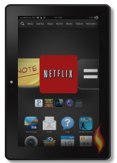 Carousel Showing Netflix on Kindle Fire HDX 7