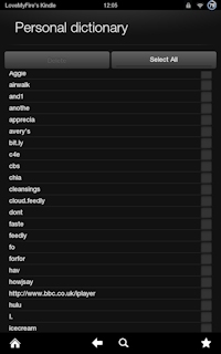 Kindle Fire Personal Dictionary