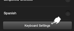 Tap Keyboard Settings